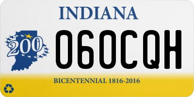 IN license plate 060CQH