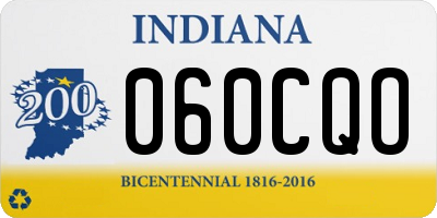 IN license plate 060CQO