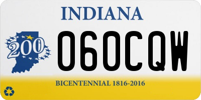 IN license plate 060CQW