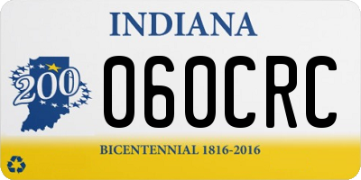 IN license plate 060CRC
