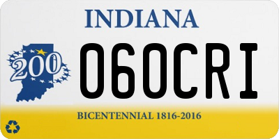 IN license plate 060CRI