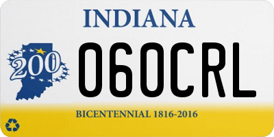 IN license plate 060CRL