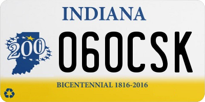 IN license plate 060CSK