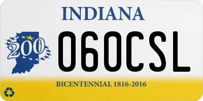IN license plate 060CSL