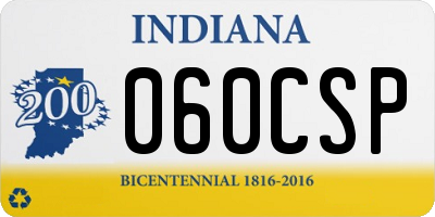 IN license plate 060CSP
