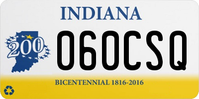 IN license plate 060CSQ