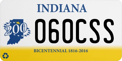 IN license plate 060CSS