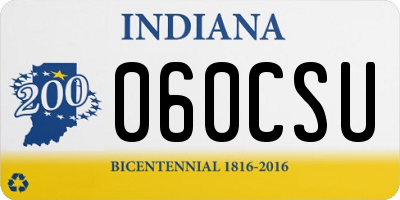 IN license plate 060CSU