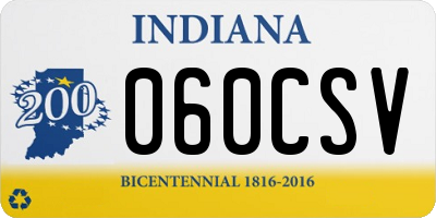 IN license plate 060CSV