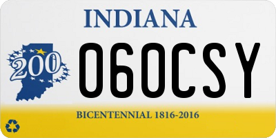 IN license plate 060CSY