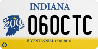 IN license plate 060CTC