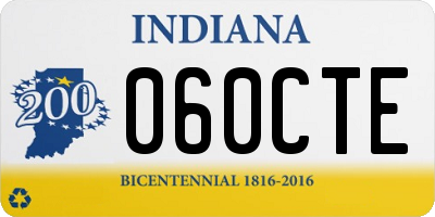 IN license plate 060CTE