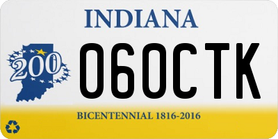 IN license plate 060CTK