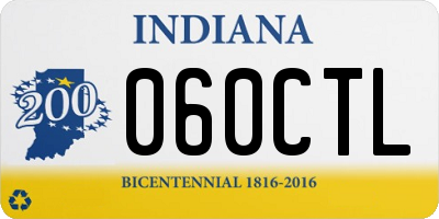IN license plate 060CTL
