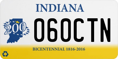 IN license plate 060CTN