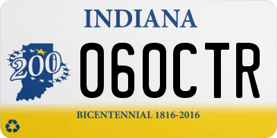 IN license plate 060CTR