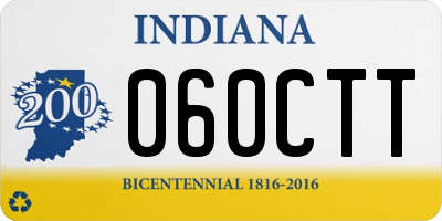 IN license plate 060CTT
