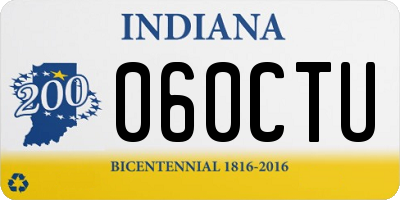 IN license plate 060CTU