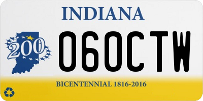 IN license plate 060CTW