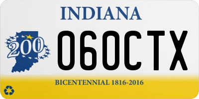 IN license plate 060CTX