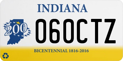 IN license plate 060CTZ