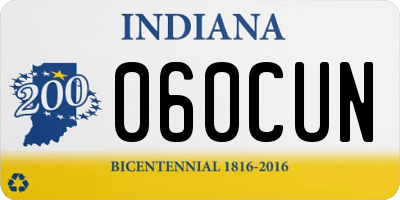 IN license plate 060CUN