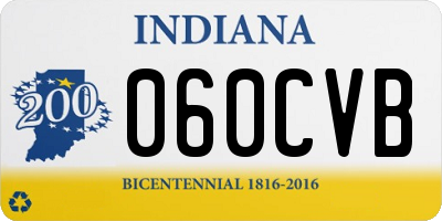 IN license plate 060CVB