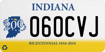 IN license plate 060CVJ
