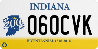 IN license plate 060CVK