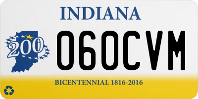 IN license plate 060CVM