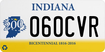 IN license plate 060CVR