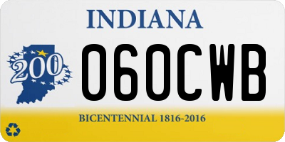 IN license plate 060CWB