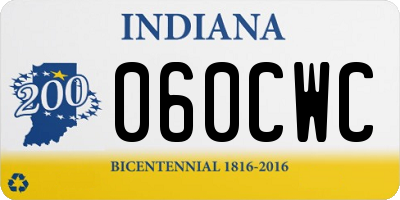 IN license plate 060CWC