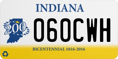 IN license plate 060CWH