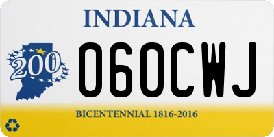 IN license plate 060CWJ