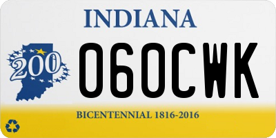 IN license plate 060CWK