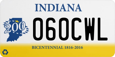 IN license plate 060CWL