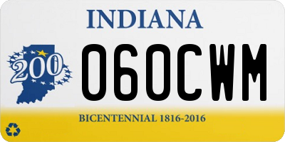 IN license plate 060CWM