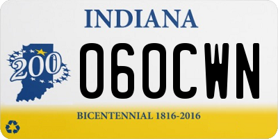 IN license plate 060CWN