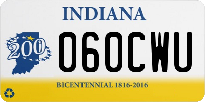 IN license plate 060CWU
