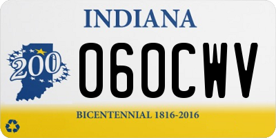 IN license plate 060CWV
