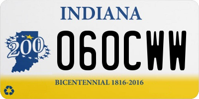 IN license plate 060CWW