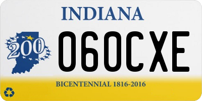 IN license plate 060CXE