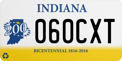 IN license plate 060CXT