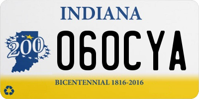 IN license plate 060CYA