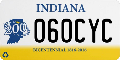 IN license plate 060CYC