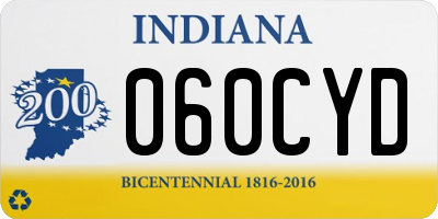 IN license plate 060CYD