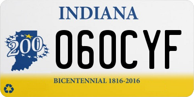 IN license plate 060CYF
