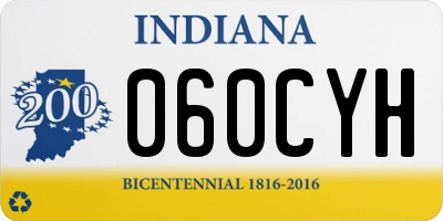 IN license plate 060CYH