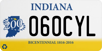 IN license plate 060CYL